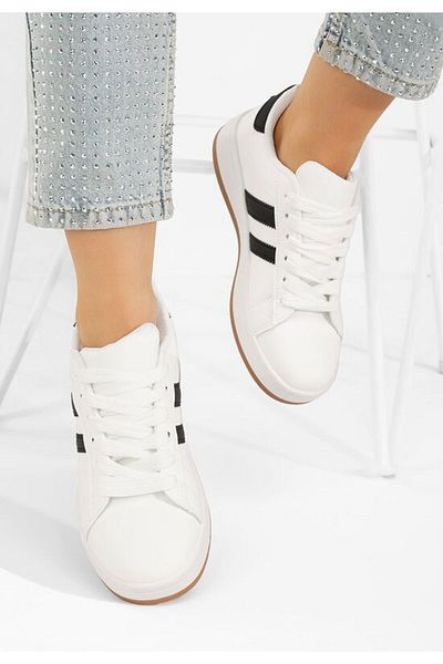 B T Shoes Teniși damă Mynara albi