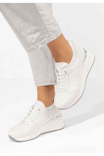 B T Shoes Teniși albi cu platformă Ellsa V2