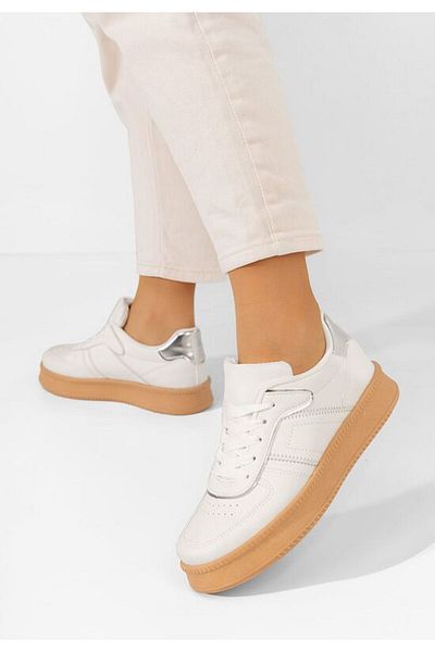 B T Shoes Teniși dama Ginna albi