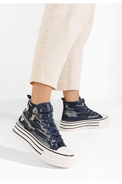 B T Shoes Tenisi cu platformă Alethea denim