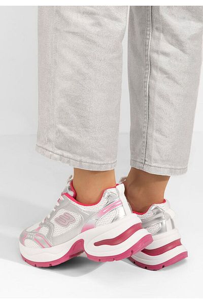 B T Shoes Teniși cu platformă Jennell Albi