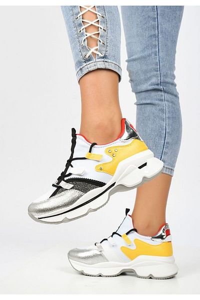 B T Shoes Adidași dreapta Ruskin Albi