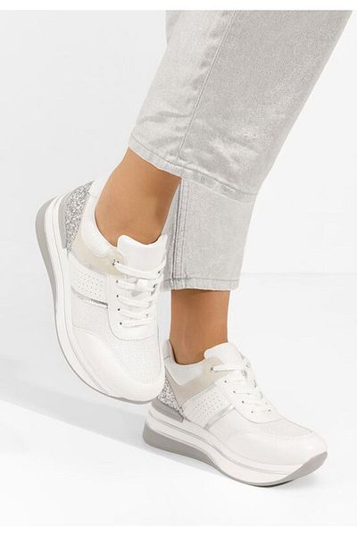 B T Shoes Pantofi cu platformă Tawanda Albi