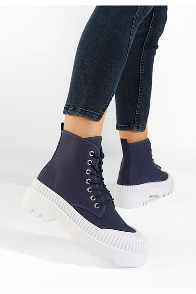 B T Shoes Tenisi inalti dama Salorena albastri
