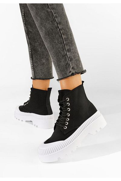 B T Shoes Tenisi inalti dama Salorena negri
