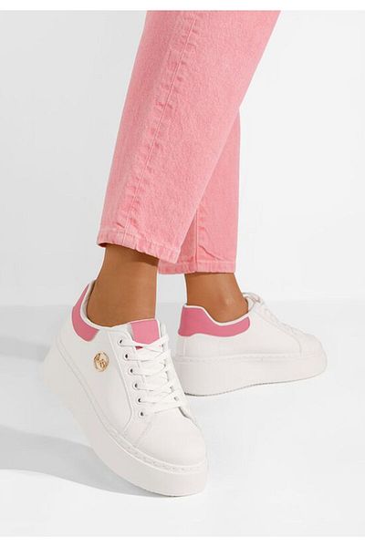 B T Shoes Sneakers cu platformă Azana V3 albi