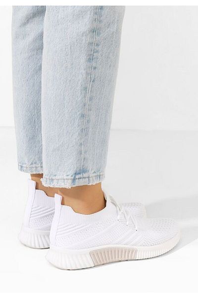 B T Shoes Lindsay women's white sports shoes