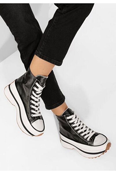 B T Shoes Tenisi cu platformă Poggio negri