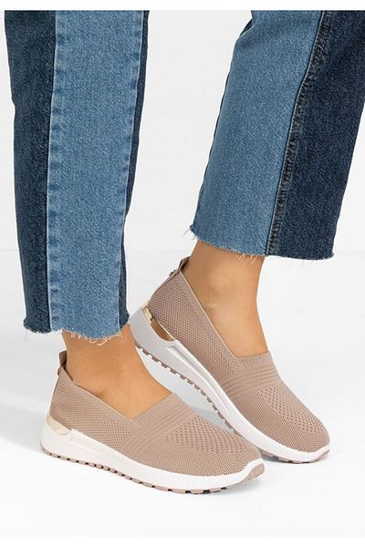 B T Shoes Tenisi dama Slip-On Antrea V3 kaki