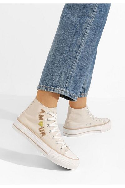 B T Shoes Women's high-top sneakers Sedecta beige