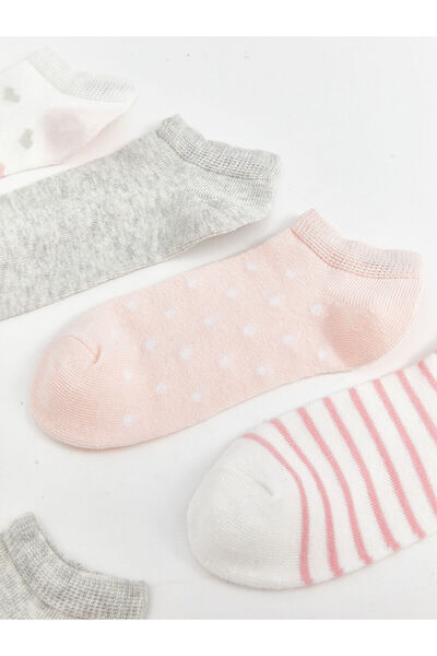 LC Waikiki New Season Patterned Girl's Booties Socks 7-Piece