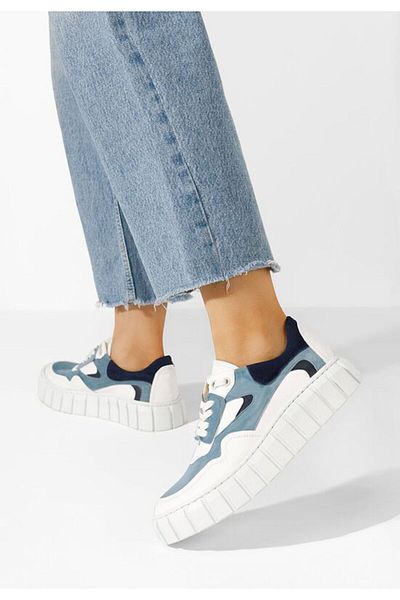 B T Shoes Sneakers dama piele Caera bleu