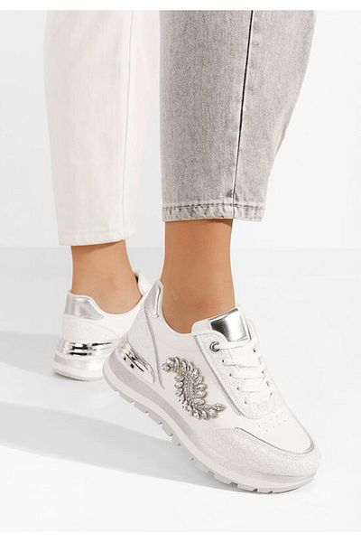 B T Shoes Teniși cu platformă Reyma albi