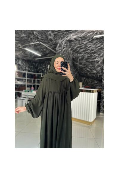 Fashion journey ΣΤΟΛΗ ΜΕ ΚΟΥΜΠΙΑ ΚΟΡΥΦΑΙΑ ΣΤΟΛΗ MORN ABAYA BALLOON COLLECTION SHALŞ CHIFON SUFFLE ΣΑΛΙΔΑ ΣΤΟΜΑΤΙΚΟ ΠΡΟΣΟΧΗ