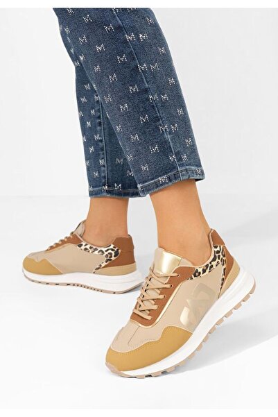 B T Shoes Teniși dama Pandorra bej