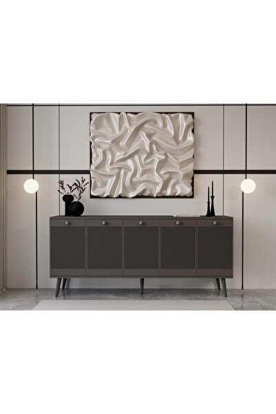 melura home MELURA KONSOL 180 CM %100 MDF LAKE AHŞAP AYAK