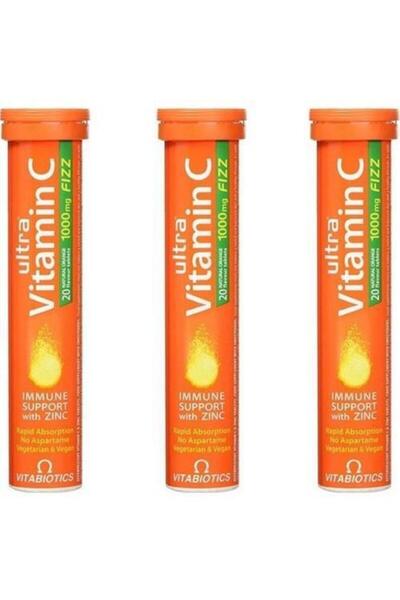 Vitabiotics أقراص فوارة فائقة الفيتامين سي 20 3 قطع