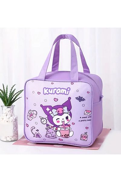 So Iconic Geantă de prânz pentru copii cu izolare termică Sanrio Kuromi / Cutie de prânz pentru școală