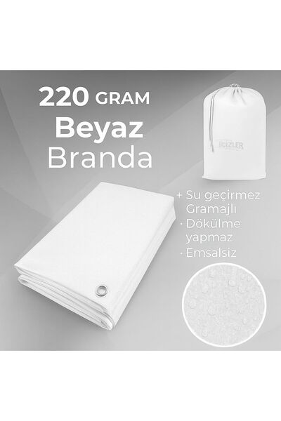 İKİZLER BRANDA 3X3 MT BEYAZ EBATLI BRANDA 220 GRAM PİLSA BRANDA , FINDIK BRAN...