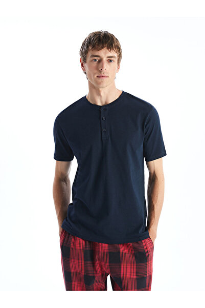 LC Waikiki Top de pijama pentru bărbați, cu mânecă scurtă, cu gât turnat, sez...