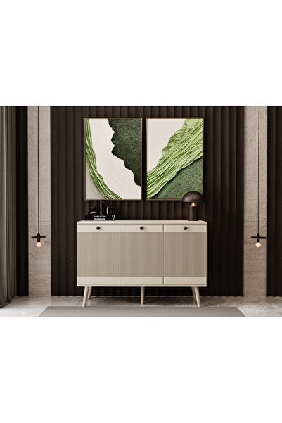 melura home MELURA KONSOL 120 CM %100 MDF LAKE AHŞAP AYAK