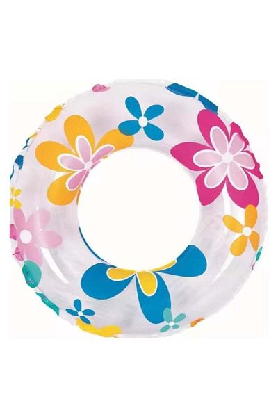 Bonjour Multicolor Circle Print Swimming Pool Inner Tube Float