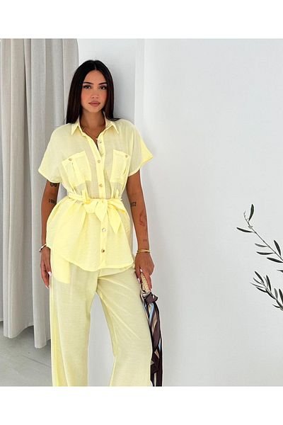 Noa Noa Rivet Detailed Shirt Pants Set