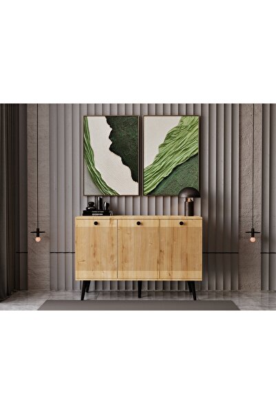 melura home MELURA KONSOL 120 CM %100 MDF LAKE AHŞAP AYAK