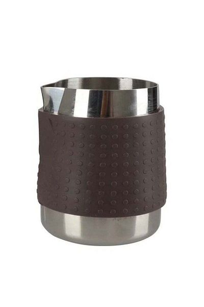 ESPRESSO-0039 Milk Frothing Jug - Stainless Steel 350 ml With Silicone (BROWN)