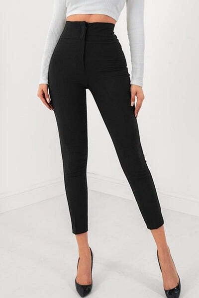 StreetWear Outlet Elegant Women's Pants with High Waist and Skinny Fit