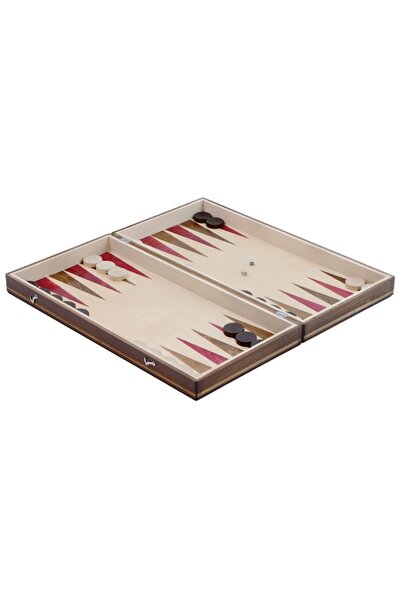 OEM Chess and Backgammon Set, Handmade Wooden Board, 44x44 cm, Brown and White