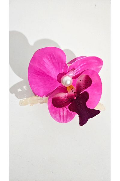 cityvision Orchid Flower Pearl Latch Buckle 10 cm Double Sided 1 Piece