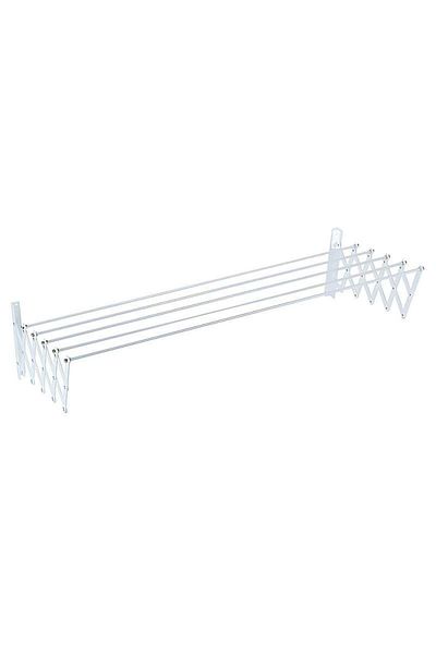 SIKS Extendable Metal Clothes Dryer With Wall Mount, Foldable, 5 Bars 80 Cm, Drying Capacity 3.5 M
