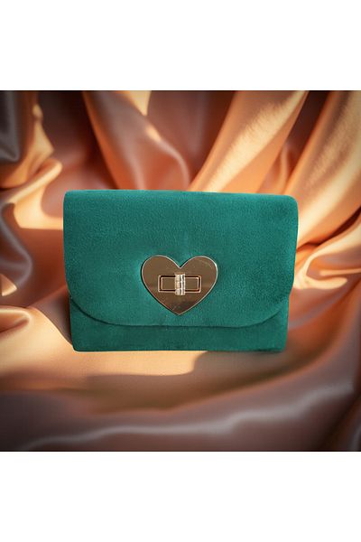 OEM Heart-shaped pot, green, 11x16x6 cm