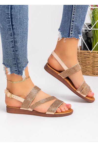 starlike Women's champagne sandals A008