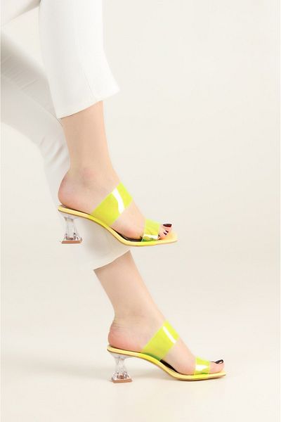 Aldina Nucci Kadinca Women's Slippers with Transparent Band # 1003