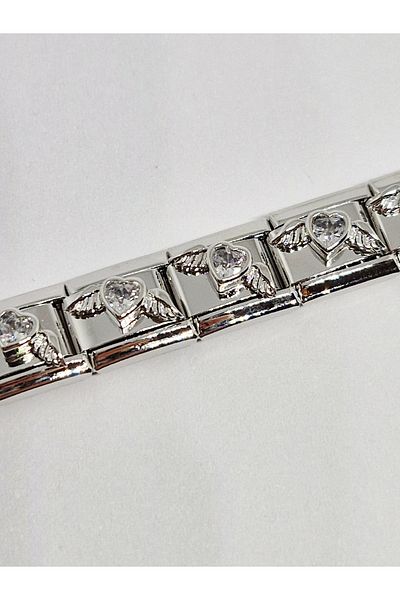 RoseCo00 Steel Italian Charm Bracelet Charm