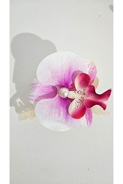 cityvision Orchid Flower Pearl Latch Buckle 10 cm Double Sided 1 Piece