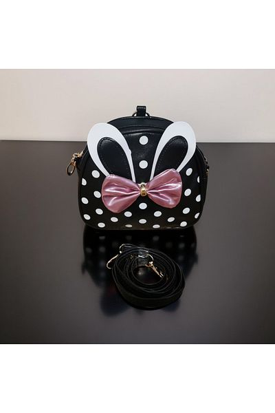 OEM Geanta fetita, Lapin, negru, 15x17x5 cm