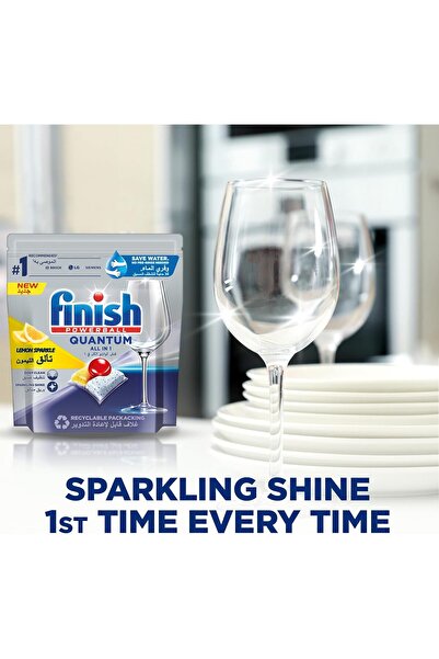Finish Powerball Quantum Dishwasher Detergent, Lemon Sparkle Scent, 50 Tabs x 2