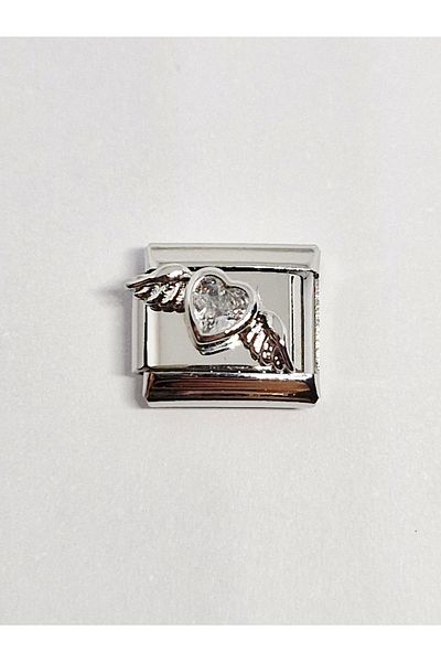 RoseCo00 Steel Italian Charm Bracelet Charm