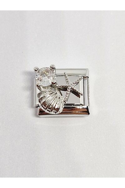RoseCo00 Steel Italian Charm Bracelet Charm
