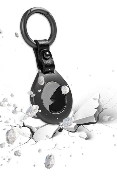 THD THD brand metal keychain for Apple AirTag, black color