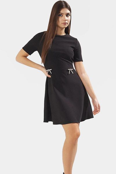PayBuy Stylish Mini Dress Bow Detail 88% Polyester Summer Casual Comfortable Cut Modern Style Trend Design