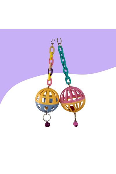 Miçikopet Soft Colorful Rattle Bird Ball Toy 7cm Set of 2