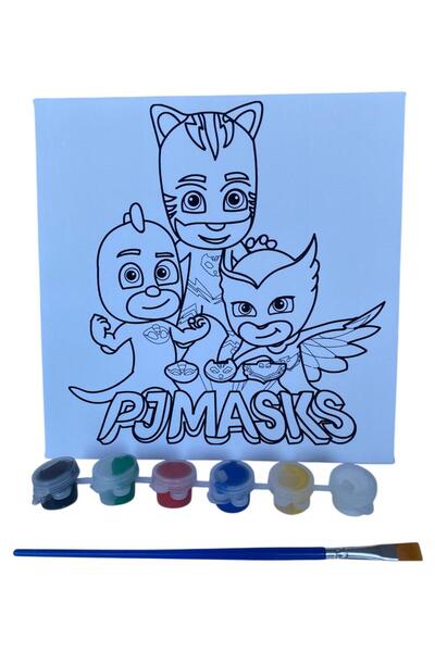 ÇERÇİ MELEK Boyama Seti (Pijamaskeliler Çizimli Tuval)