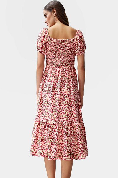 PayBuy Summer Patterned Viscose Midi Dress Comfortable Casual Style Carefully Selected and Stylish