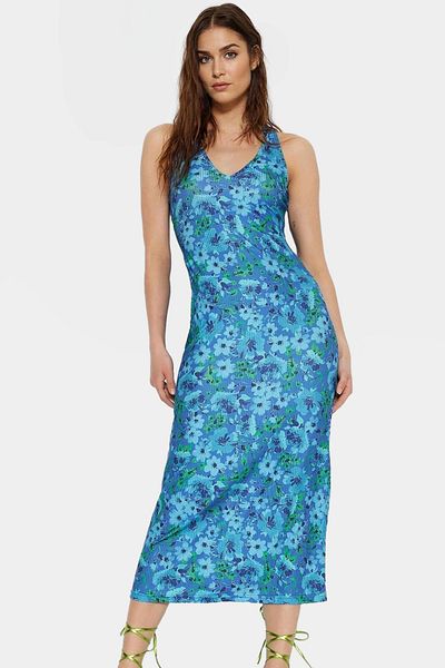 PayBuy Floral Pattern Midi Length Sleeveless Bodycon Dress Polyester Blend Comfortable Casual Style Perfect Fit