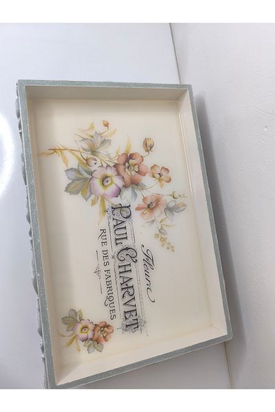 IremTasarimAtolyesi Epoxy Tray Presentation Tray Decorative Tray Hand Painting
