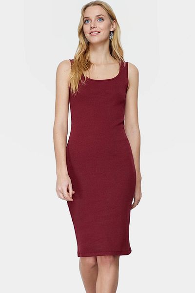 PayBuy Midi Pencil Dress Stretchy Knitted Pool Collar Summer Comfortable Distinctive Material Long Lasting